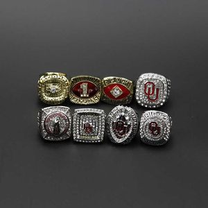 Anéis de banda 8 Conjunto de anéis de campeonato da Universidade Estadual de Oklahoma, marca-passo, pêssego, NCAA University