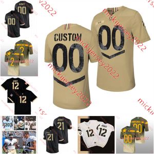 Niestandardowy zszyty armia Black Knights Football Jersey 7 Jemel Jones 17 Alex Meredith 4 Ahlon Mitchell 1 Zach Mundell 69 Matthew Adoghe 50 Ryan Aguilar Mens Jersey