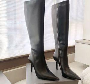 Frete grátis botas longas botas de chuva designer plataforma preto joelho longo botas femininas zippe interno