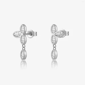 Dangle Earrings VEWANT Women 925 Sterling Silver Flower Drop Earring Luxury Fine Jewelry Clips 2023 Wedding