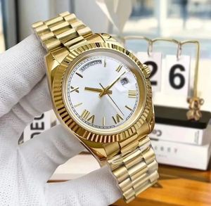 Mens Watches Designer Watch Gold Watches Roman Luxury Watches Le Montre Menwatch Mechanical Automatic Movement Rostless Steel Dial Calendar Watch Men Watch