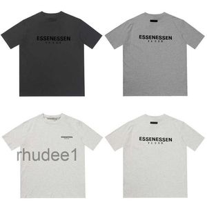 Ess designer pullover t skjortor bröst bokstav laminerad tryck kort ärm hög gata lös överdimensionerad casual tshirt bomullstoppar för män och kvinnor essentail t ljrm