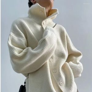 Giacche da uomo Stile coreano Nicchia Autunno e inverno Maglioni lavorati a maglia da donna con bottoni Cardigan Cappotto maglione casual allentato alla moda Top