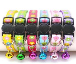 24Pcs Safety Button Cat Collar Safety Breakaway Small Dog Cute Nylon Adjustable Collar with bell for Puppy Kittens Necklace 2103254744207