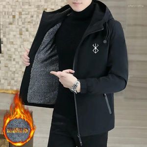 Giacche da uomo Berserk Anime Giacca da uomo autunno e inverno Cappotto spesso con cerniera calda per esterni Street Style Plus Size