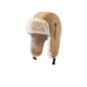 Mens Women Unisex Warm Trapper Trooper Earflap Winter Flaps Ski Hat Bomber Hats Russian Ski Hat Faux Fur Hats 231228