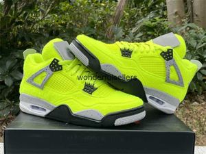 2024 New Release Jumpman 4s Designer Basketball Shoes Fluorescent Green Grey Man Woman Top Quality Outdoor Sneakers trainer Size Available Fast Delivery