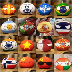 10 cm Country Ball Peluche Poloniaball Ciondolo Bandiera Palle Countryball Bambola di pezza Regali di Natale per bambini 231228