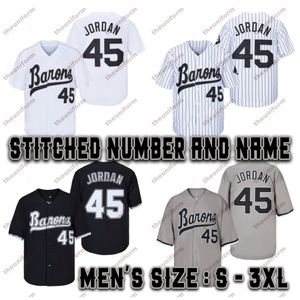 Męski strój z lat 90. dla Birmingham Barons #45 Unisex Hip Hop Ubrania baseballowe koszulki na imprezowe koszulki baseballowe