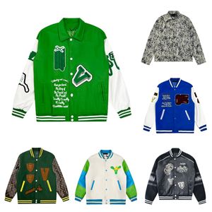 Giacca firmata da uomo Uniforme da baseball Varsity Giacca da donna elegante di alta qualità Lettera ricamata Giacche patchwork Monopetto Top Coppia Abbigliamento da uomo