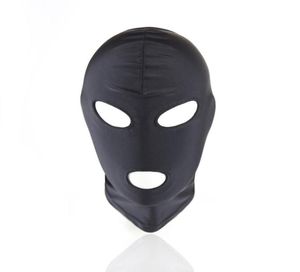 Sexig pu läder latex huva svart mask 4 tyles andningsbar huvudstycke fetisch bdsm vuxen för party3941986