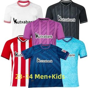 2023-24 Bilbao Club Futbol Forması125. Yıl 23 24 Atletik Adiiz Guruzeta Muniain Paredes Berenguer Ander O. Sancet Erkekler Kids Kit Futbol Gömlek