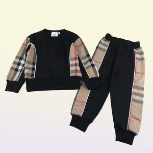 Kid Fashion Clothe Black Baby Boy Designer Sportkläder sätter 90150 cm barn småbarn Sommarkläder 2022258W7352081