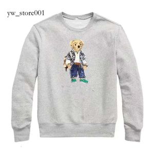 Polo Hoodie Men's Sweater Men's Casual Teddy Polo Sweater Bear Print Pullover Hoodie Sweatshirt Jacket Polo Ralphs 5334