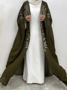 Ethnic Clothing Party Dress for Women Muzułmańskie Abaya Arab Dubaj Kardigan Diamonds Abayas Kaftan Islam Long Robe Maroko Batwing Vestidos