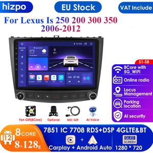 4G Autoradio 2Din Android 12 Car Radio för Lexus IS250 IS300 IS200 IS220 IS350 Multimedia Video Player Navigaion GPS Head Unit