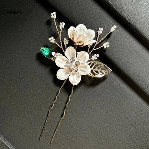 Klipsy do włosów kobiety w kształcie litery U hairpins Pearl Bridal Tiara Akcesoria