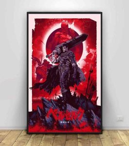 Berserk Poster Japão Anime Art Silk Posters Decoração de parede Impressões quadro cuadros H11109449398