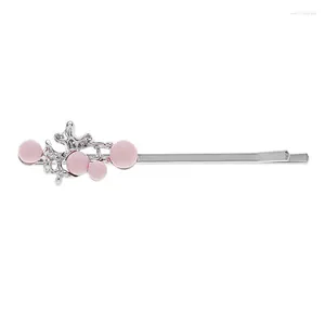 Fermagli per capelli Eetit 1PC Clip di moda in metallo in resina rosa geometrica personalizzata color argento in lega di zinco accessori per capelli per le donne 2023