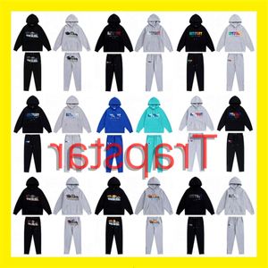 Trappole trapstars set di tubi da asciugamano arcobaleno con cappuccio da ricamo decodifica chandal trapstars tiratori con cappuccio tuta uomini donne sport m a c