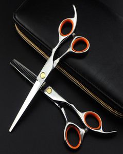 Profesjonalna Japonia 440C 6 -calowe nożyczki do włosów Cutting fryzjek fryzury włosy nożyc nożyczki przerzedzone fryzjerskie nożyczki 49992388