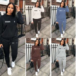 EssentialShoodie Plus Boyutlar Essentialls Ess Ess Hoodie Kadın Tracksui Lady Mektubu Baskılı Tasarımcı SPOR Suit Sonbahar Giysileri S-5XL Uzun Kollu Külot Üstler