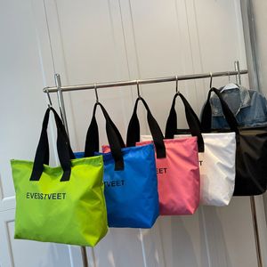 Складная нейлоновая большая сумка для продуктов розового цвета, очень большая пляжная дорожная сумка с застежкой-молнией, водонепроницаемая сумка для покупок на открытом воздухе FMT-4242