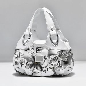 Bolsas de moda Moda Bolsas de ombro femininas Flores impressas Bolsa de mensageiros da mulher 2020 Bola de couro de alta qualidade