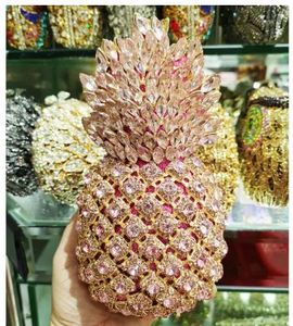 Bags Lady Pineapple Red/sier/gold/champagne Diamond Party Purses Handbags New Fashion Women Rhinestone Clutch Evening Clutches Bags