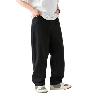 Мужские брюки свободного покроя, однотонные, винтажные, повседневные, длинная спортивная одежда больших размеров, уличная мужская одежда