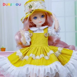 30cm Fashion Bjd Dolls 1 6 Dress Up Princess Clothes Replaceable Hands 23 joints Animation Face Accessories Toys for Girls Gift 231228