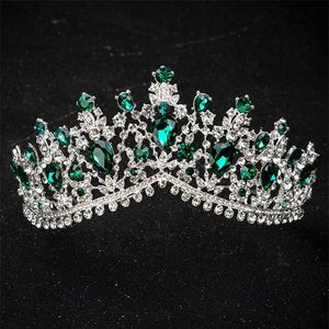 KMVEXO European Design Crystal Big Princess Queen Crowns Marriage Bridal Wedding Hair Accessories Jewelry Bride Tiaras Headbands 22476