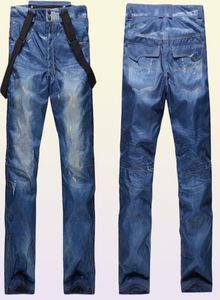 Men039s Jeans Denim Snowboard Hose Winter Hosenträger Ski Skate Snowboard Wasserdicht Winddicht Warm Verdickt Skifahren3593720