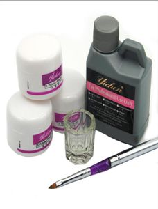 Pro Acrylic Nail Powder Liquid 120 ml Borstar Deppen Dish Acryl Poeder Nail Art Set Design Acrilico Manicure Kit 1537732256