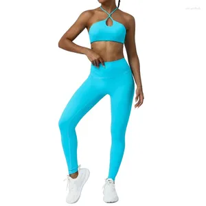 Aktywne zestawy legginsy i topy fitness Sports Suits Gym Ubranie stanik Bra Biegle Running Women Pant plus size xxl