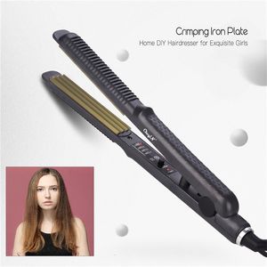 Corn Perm Splint Hair Curler Crimper Flat Iron Straightener Fluffy Small Corrugation Ceramic Curling Iron Hair Waver Style Tool 231227
