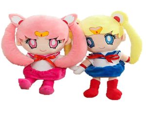 2560 cm Kawaii anime Sailor Moon Pluszowa zabawka Śliczna księżyc Hare ręcznie robiona farba do spania poduszka miękka kreskówka Brinquidos Girl Dift9029893