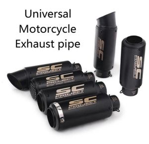 Motorrad Auspuffrohr SC Projekt Auspuff Escape Moto Für cafe racer exc mt09 gsr750 trk 502 ltz400 gsr600 echappement moto3758732275089