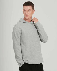 LULU Mens Hooded Sweatshirt Solid Casual Loose Training Running Pullover Hoodie Long Sleeve Gym Sports Tops Fashion Brand Clothes654