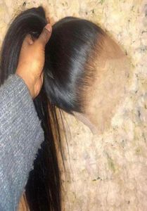 Full spets främre mänskliga hår peruker remy brasilianska raka mänskliga hår peruk 360 spets frontala peruk före plockad med babyhår37347234400394