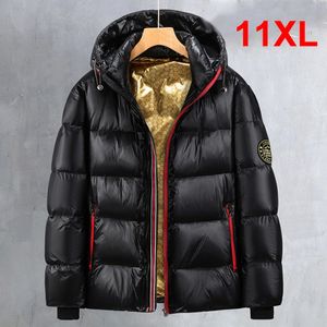 Мужской пуховик, зимние теплые толстые куртки, большие размеры 10XL 11XL, мужская куртка-пуховик, модное повседневное зимнее пальто, большой размер 10XL, 11XL 231228