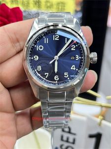 Clean Factory Super Edition Men's Watches Pioneer Series 40mm 42mm 2892 Rörelse Automatisk Mekanisk klocka 904L Blue Dial Deep Waterproof Arvtur-51