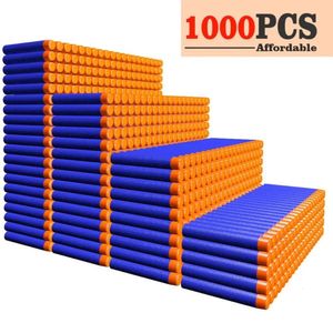 1000 50pcs Blue One Hole Darts Refill Foam Bullets Ammo for Nerf N Strike Elite Blasters Gun 7 2cm gun accessories 231228