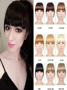 6 polegadas frente curta franja pura clipe em franja extensões de cabelo em linha reta sintético 100 real natural hairpiece6903312