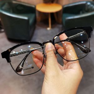 デザイナーCHクロスグラスフレームクロムブランドサングラス男性向け新しい目の汎用性レトロゴーグルチタンウルトラミオピアハート高品質の眼鏡フレーム9921