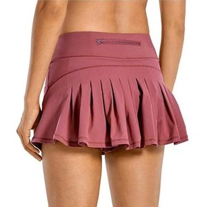 Saias femininas esportes tênis saias cor sólida fiess shorts cintura alta atlético correndo curto plissado esporte skort bolso mini saia