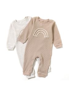 Cotton made long sleeved jumpsuit for 0 24 months babies and toddlers Suitable casual everyday wear in autumn 231228