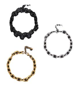 Braccialetti con ciondoli Bracciale in acciaio inossidabile 100 Uomo Donna Hiphop Rock Catena cubana Link Braslet Bracciale regolabile regolabile Regalo per Lov4399562