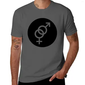 Polos masculinos heterossexuais interligados feminino e masculino sinal camiseta secagem rápida verão topos masculino camisetas gráficas engraçado