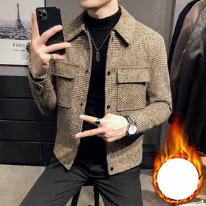 Herbst und Winter Kpop Fashion Style Harajuku Ultra-dünn schlanker fit windproof loser lässiger jacke koreanische kar Plaid Plüschknopf Jacke 231229